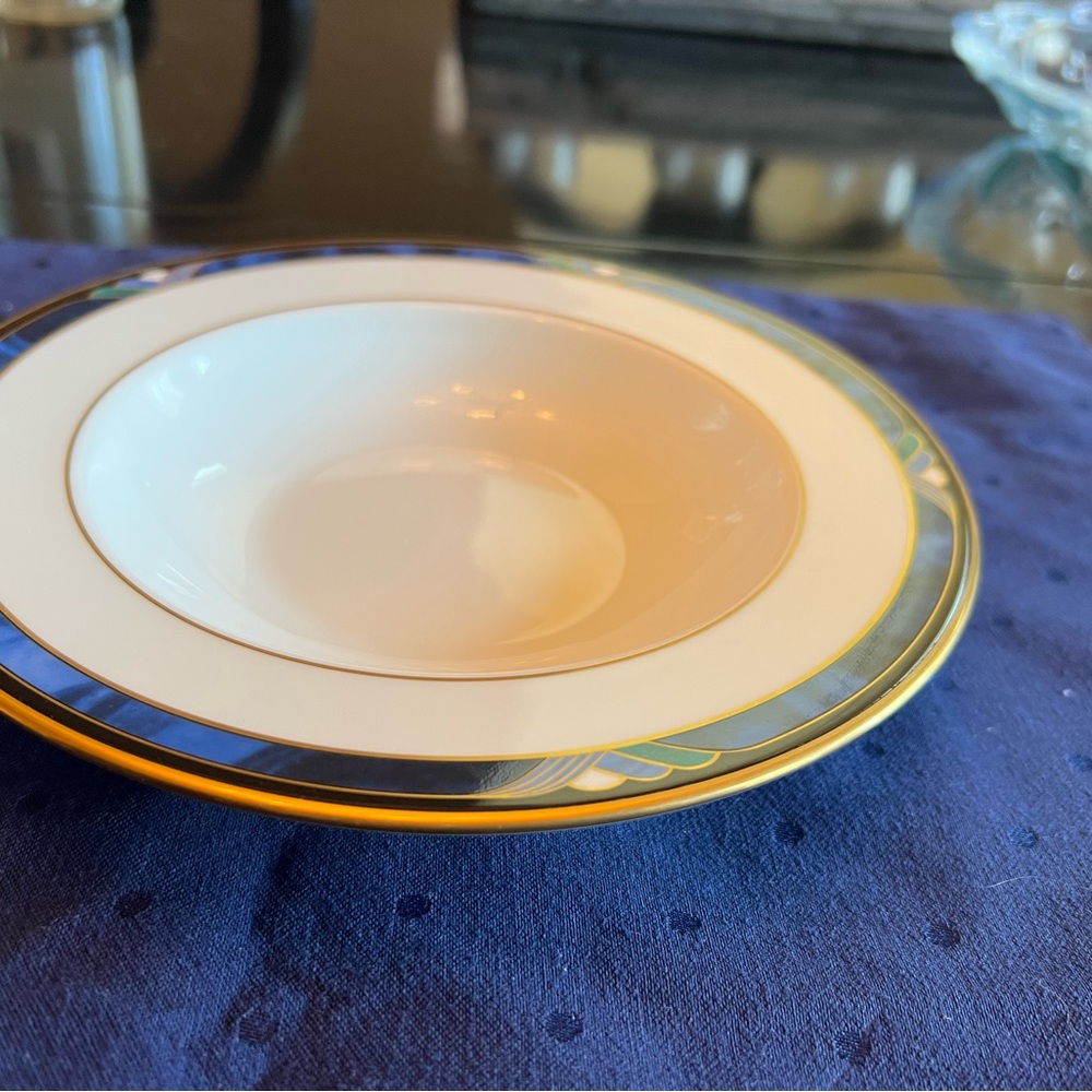 NWOT Set of 4 Lenox China Royal Kelly Rim Soup/Pasta Bowl